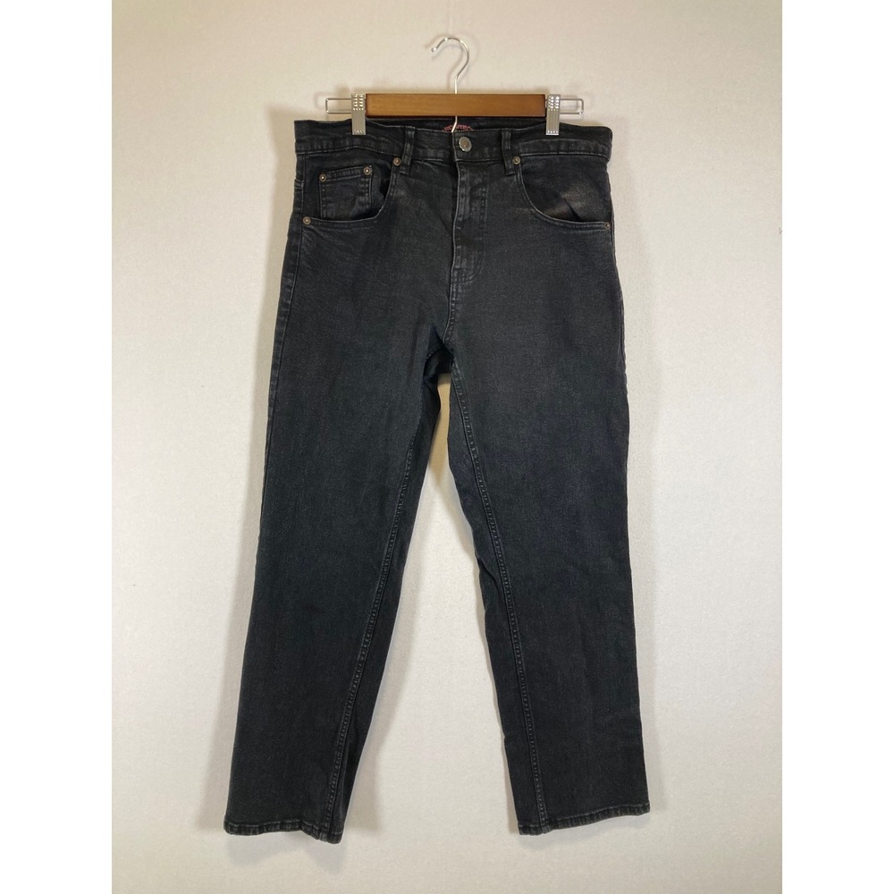 Grunge Architect Jean Company Mens 32x30 Black Regular Fit Straight Leg Jeans